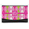 Pink & Green Argyle Genuine Leather Womens Wallet - Front/Main