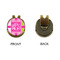 Pink & Green Argyle Golf Ball Hat Clip Marker - Apvl - GOLD