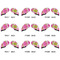 Pink & Green Argyle Golf Club Covers - APPROVAL (set of 9)