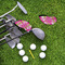 Pink & Green Argyle Golf Club Covers - LIFESTYLE