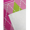Pink & Green Argyle Golf Towel - Detail