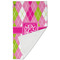 Pink & Green Argyle Golf Towel - Folded (Large)