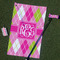 Pink & Green Argyle Golf Towel Gift Set - Main