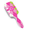 Pink & Green Argyle Hair Brush - Angle View