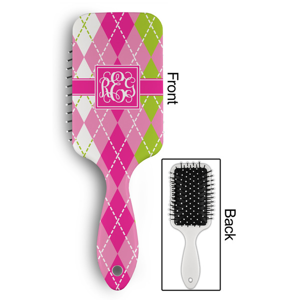 Pink & Green Argyle Hair Brush - Approval