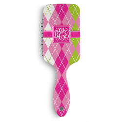 Pink & Green Argyle Hair Brushes (Personalized)
