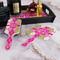 Pink & Green Argyle Hair Brush and Hand Mirror - Bathroom Scene