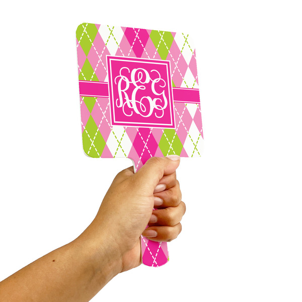 Pink & Green Argyle Hand Mirrors - Alt View