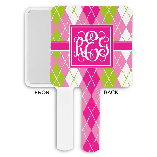 Pink & Green Argyle Hand Mirrors - Approval