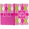Pink & Green Argyle Hard Cover Journal - Apvl