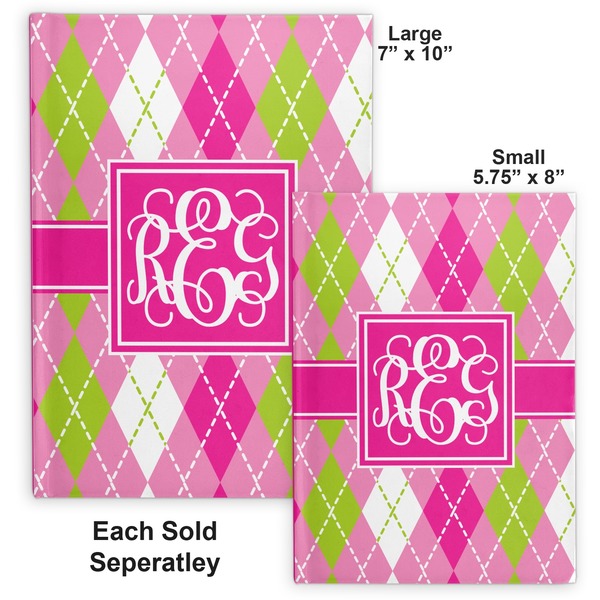 Pink & Green Argyle Hard Cover Journal - Compare