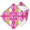 Pink & Green Argyle Hooded Baby Towel (Personalized)
