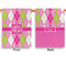 Pink & Green Argyle House Flags - Double Sided - APPROVAL