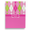 Pink & Green Argyle House Flags - Double Sided - BACK