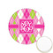 Pink & Green Argyle Printed Cookie Topper - 1.25" (Personalized)