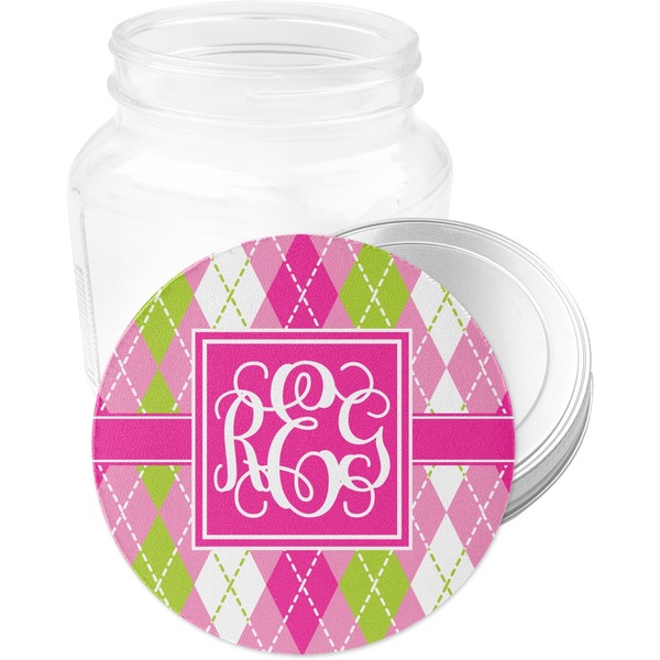 Pink & Green Argyle Jar Opener - Main