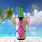 Pink & Green Argyle Jersey Bottle Cooler - LIFESTYLE