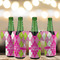 Pink & Green Argyle Jersey Bottle Cooler - Set of 4 - LIFESTYLE