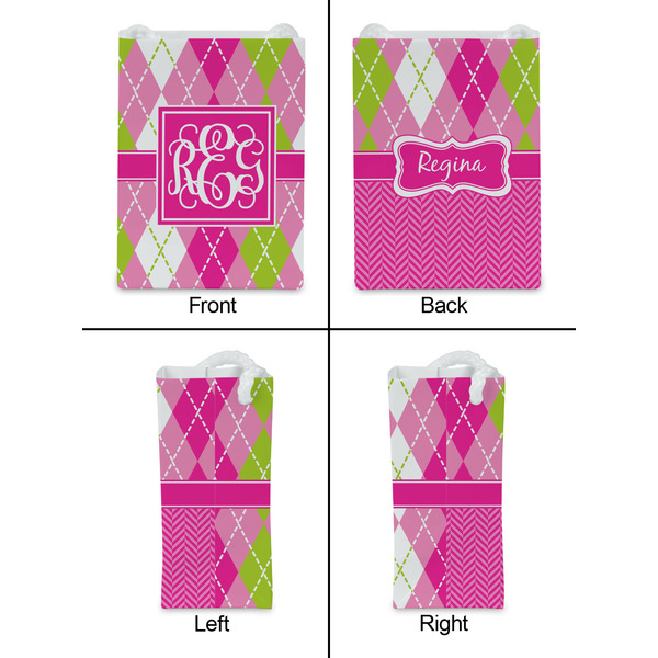 Pink & Green Argyle Jewelry Gift Bag - Gloss - Approval