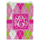 Pink & Green Argyle Jewelry Gift Bag - Gloss - Front