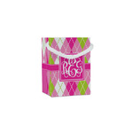 Pink & Green Argyle Jewelry Gift Bags - Gloss (Personalized)