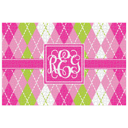 Pink & Green Argyle 1014 pc Jigsaw Puzzle (Personalized)