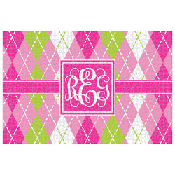Pink & Green Argyle Jigsaw Puzzle - 1000-piece (Personalized)