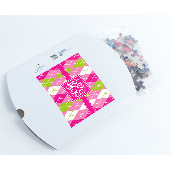 Pink & Green Argyle Jigsaw Puzzle 110 Piece - Box