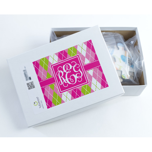 Pink & Green Argyle Jigsaw Puzzle 30 Piece - Box