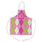 Pink & Green Argyle Kid's Apron w/ Monogram