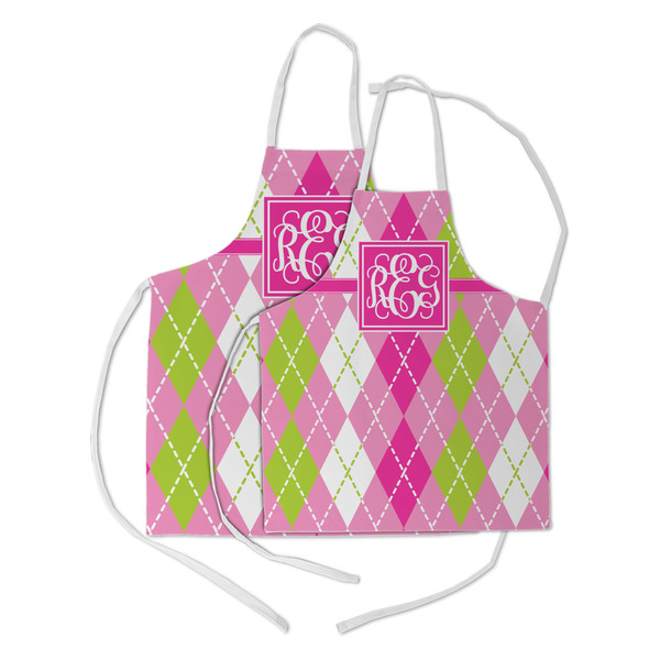 Pink & Green Argyle Kid's Aprons - Parent - Main