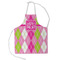 Pink & Green Argyle Kid's Apron - Small (Personalized)