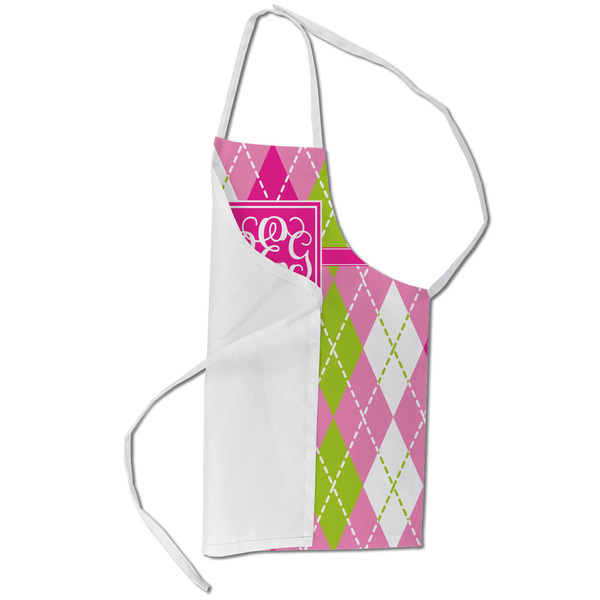 Pink & Green Argyle Kid's Aprons - Small - Main