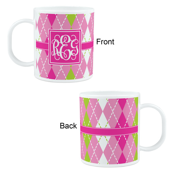 Pink & Green Argyle Kid's Mug - Apvl