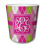 Pink & Green Argyle Plastic Tumbler 6oz (Personalized)