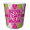Pink & Green Argyle Plastic Tumbler 6oz (Personalized)