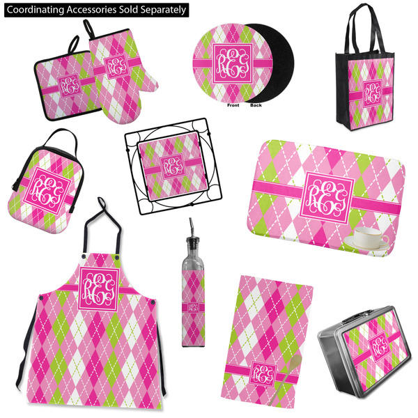 Pink & Green Argyle Kitchen Accessories & Decor