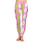 Pink & Green Argyle Ladies Leggings - Extra Large