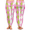 Pink & Green Argyle Ladies Leggings - Front and Back