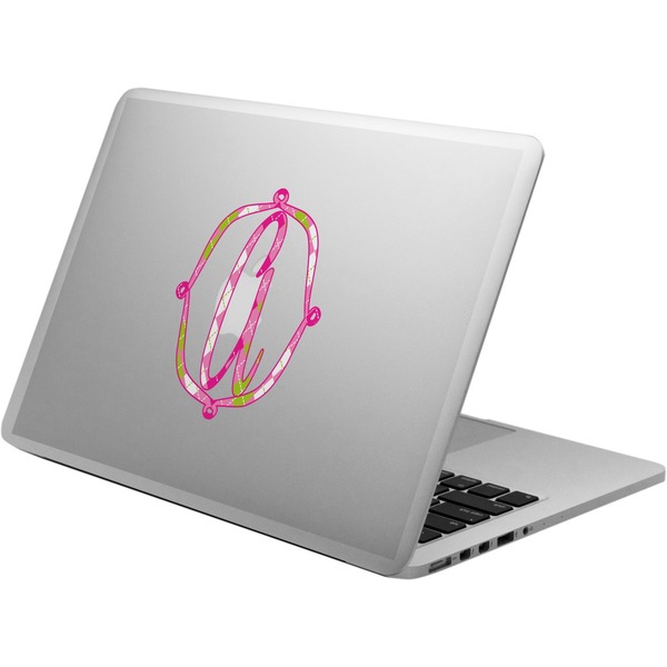 Custom Pink & Green Argyle Laptop Decal (Personalized)
