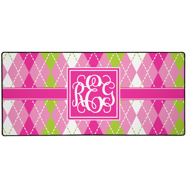 Pink & Green Argyle Large Gaming Mats - APPROVAL