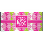 Pink & Green Argyle 3XL Gaming Mouse Pad - 35" x 16" (Personalized)
