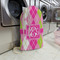 Pink & Green Argyle Large Laundry Bag - In Context