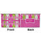 Pink & Green Argyle Large Zipper Pouch Approval (Front and Back)