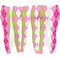 Pink & Green Argyle Leggings Turn Around - Apvl