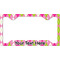 Pink & Green Argyle License Plate Frame - Style C