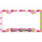 Pink & Green Argyle License Plate Frame - Style C (Personalized)