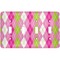 Pink & Green Argyle Light Switch Cover (4 Toggle Plate)