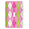 Pink & Green Argyle Light Switch Cover (Single Toggle)