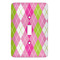Pink & Green Argyle Light Switch Cover (Single Toggle)